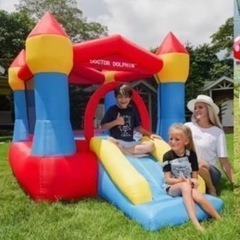 滑り台付きバウンスハウス 子ども向け遊具