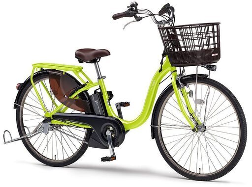 売ります【電動自転車・中古】ヤマハ  pas with ライムグリーン