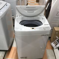 洗濯機 6.0kg シャープ ES-GE6C 2019年製 W(幅)56.5×D(奥行き)53.5×H(高さ)89.8cm ※クリーニング済