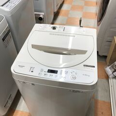 洗濯機 6.0kg シャープ ES-GE4D 2019年製 W(幅)56.5×D(奥行き)54.0×H(高さ)89.0cm ※クリーニング済