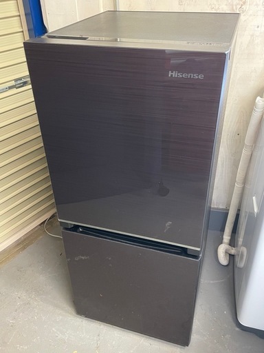 Hisence ハイセンス 134L 2ドア ノンフロン冷凍冷蔵庫 HR-G13B-BR ダークブラウン 2021年製 右開き