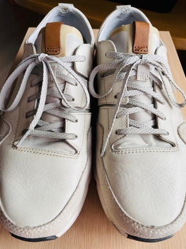 Clarks（クラークス ）27.0cm ホワイトレザースニーカー