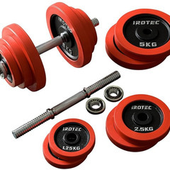 IROTECラバーダンベル 40Kg & BARWING インクラインベンチ & ダンベル