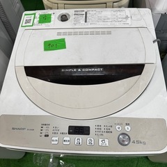 ご来店時、ガン×2お値引き‼️SHARP(シャープ) 2016年製 4.5kg