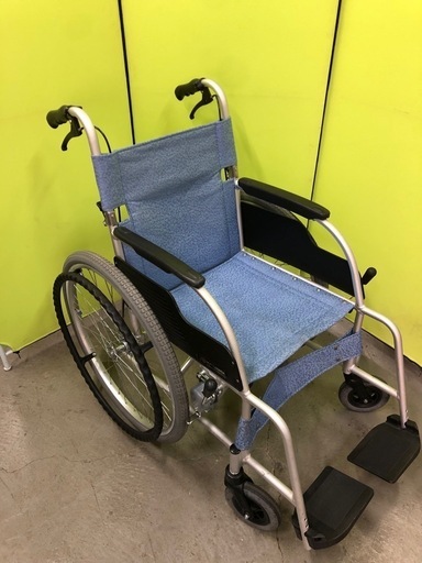 松永製作所 スタンダード車いす ECO-201B 自走用 背折れ式 アルミ製 介助ブレーキ付き　中古品