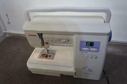 【KSD/J/00】大幅値下げ！ジャノメミシン エクールCP843型 EQULE CP 通電確認済■引き取り限定あまり使用なし フットペダル無し ・作動状況は確認していませんが先日まで使用していました。