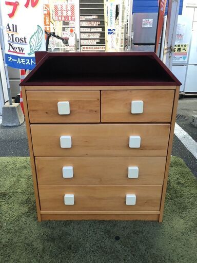 チェスト 木製 カウプンキ チェスト 子ども家具 幅76cm 参考価格40,800円自社配送時代引き可(現金、クレジット、スマホ決済対応)