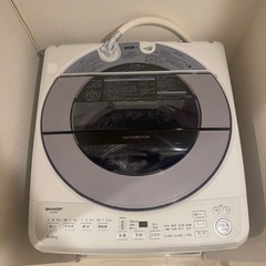 【新品同様】SHARP 全自動縦型洗濯機8キロES-GV8G-S