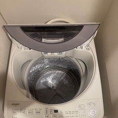 【新品同様】SHARP 全自動縦型洗濯機8キロES-GV8G-S