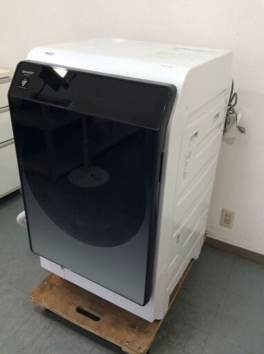 YJT9589【SHARP/シャープ ドラム洗濯機11.0㎏】美品 2020年製 ES-W113-SL 家電 洗濯 斜め型 左開き 一部破損