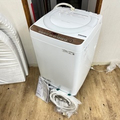 ⭐️激安価格⭐️SHARP シャープ 全自動電気洗濯機 ES-T713-T 2021年製 ホース付 ホワイト