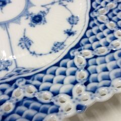 美品 ロイヤルコペンハーゲン 636 ブルーフルーテッド ダブルレース フルレース プレート 21cm 札幌市 中央区 南12条