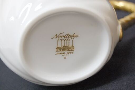 Noritake ティーポット 幅18×奥9×高14cm ホワイト 金彩 磁器 お茶 茶器 洋食器 ノリタケ 札幌市 清田区 平岡