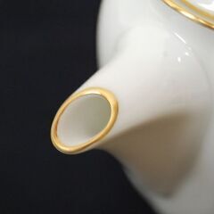 Noritake ティーポット 幅18×奥9×高14cm ホワイト 金彩 磁器 お茶 茶器 洋食器 ノリタケ 札幌市 清田区 平岡