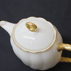 Noritake ティーポット 幅18×奥9×高14cm ホワイト 金彩 磁器 お茶 茶器 洋食器 ノリタケ 札幌市 清田区 平岡