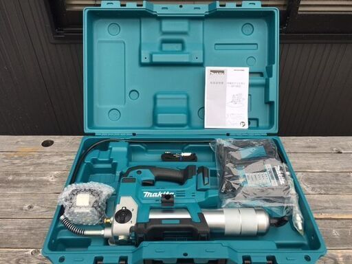 【未使用品/美品・良品】　makita/マキタ　GP180DRG　充電式グリスガン　18V 6.0Ah　バッテリBL1860B/充電器DC8RF/ケース付