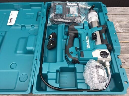 【未使用品/美品・良品】　makita/マキタ　GP180DRG　充電式グリスガン　18V 6.0Ah　バッテリBL1860B/充電器DC8RF/ケース付