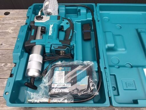 【未使用品/美品・良品】　makita/マキタ　GP180DRG　充電式グリスガン　18V 6.0Ah　バッテリBL1860B/充電器DC8RF/ケース付