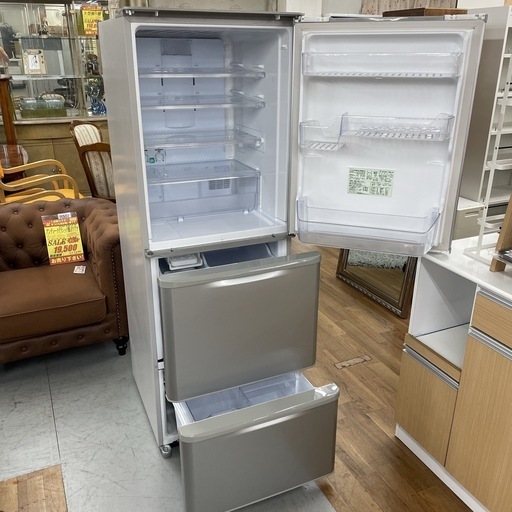 シャープ 3ドア冷凍冷蔵庫 どっちもドア 350L SJ-W352D-N SHARP 3ドア