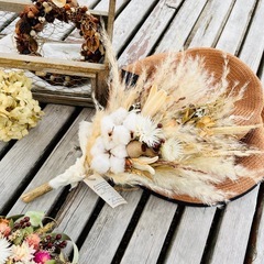 流木　パンパスグラス　リース　ハロウィン　クリスマス　ドライフラワー　スワッグ