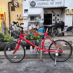 ミニベロ自転車 20インチ 6変速 赤 配達可能