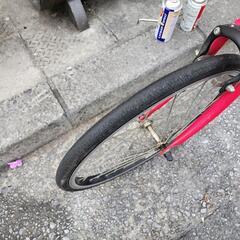 ミニベロ自転車 20インチ 6変速 赤 配達可能