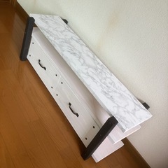 ☆大理石調 収納ﾃｰﾌﾞﾙ & ﾃﾚﾋﾞ台「美品」