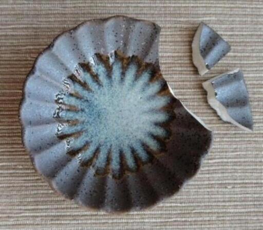 お茶碗　金消粉