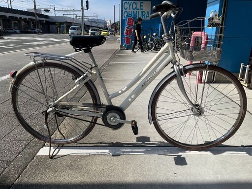 【大人用】整備済 ブリヂストン 27型内装3段ギア ベルト駆動 軽量アルベルト 中古シティ自転車 白色 \u003c自転車のオオムラ 静岡店\u003e