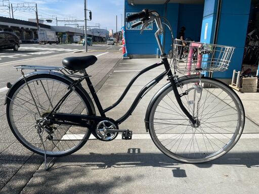 【大人用】整備済 27型 CBA 自動点灯外装6段ギア 中古自転車 婦人車 黒色 \u003c自転車のオオムラ 静岡店\u003e