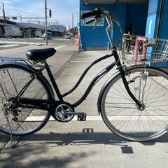 【大人用】整備済 27型 CBA 自動点灯外装6段ギア 中古自転車 婦人車 黒色 <自転車のオオムラ 静岡店>
