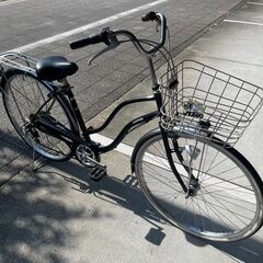 【大人用】整備済 27型 CBA 自動点灯外装6段ギア 中古自転車 婦人車 黒色 <自転車のオオムラ 静岡店>