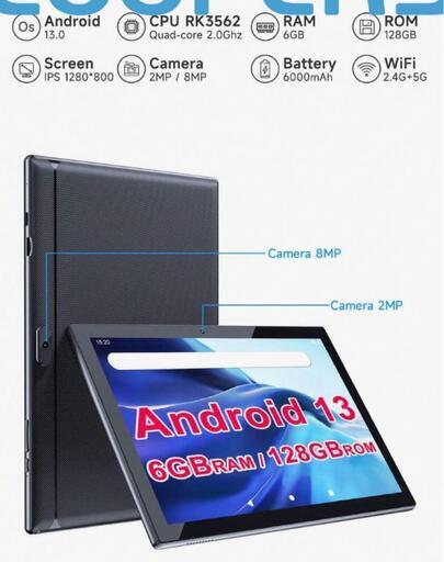 タブレット 10インチ 4コア 2.0Ghz 6GB RAM 128GB ROM
