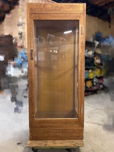 木枠　ガラス　ショーケース　展示　中サイズ　(約)144cm ×60cm×50cm