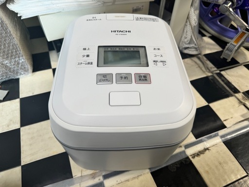【リサイクルサービス八光】2022年製　日立 炊飯器 5.5合 圧力\u0026スチームIHふっくら御膳 RZ-V100EM W フロストホワイト 八代目儀兵衛 監修 本体日本製 大火力 沸騰鉄釜 蒸気カット