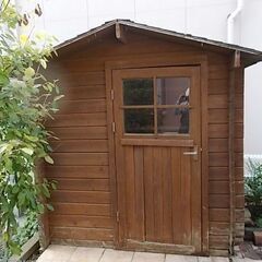 木製ログ組立物置　ジャンク