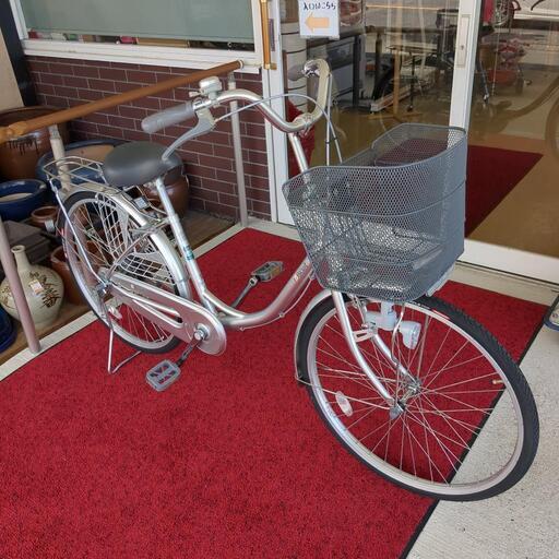 自転車☆Bisuit、24インチ、シルバーカラー、ママチャリ、【浜村鹿野温泉ICから3分 買取本舗 宮本リサイクル 営業時間9～19時 定休日水曜のみ←連絡bできませんm(_ _)m】