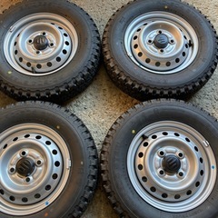 スズキ純正 12インチスチールホイール BS RD-604 145R12LT 6PR 4本 ゴツゴツタイヤ キャリー