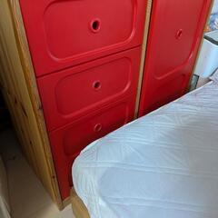 IKEA 廃盤 収納 タンス 赤