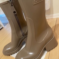 Chloé ベージュ 長靴 厚底 レインブーツ 関税送料込】Chole☆betty レインブーツ (Chloe/レインブーツ