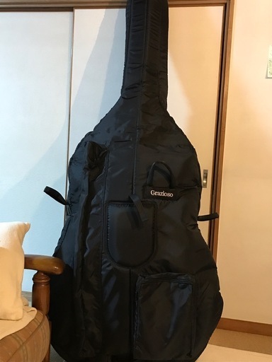 ウッドベース【ハルシュタット3/4WBS-800】ケース（新品）付き