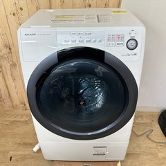 ▲⭐️激安価格⭐️SHARP シャープ ドラム式電気洗濯乾燥機 ES-S7C-WR 2017年製 ホワイト系 右開き　ホース付