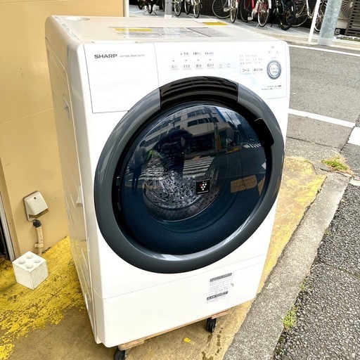 売約済み【池上店】2019年製　シャープ SHARP  ドラム式洗濯乾燥機 左開き　洗濯7kg 乾燥3.5kg　ホワイト系]  ES-S7C ドラム洗濯機　ドラム式洗濯機　ドラム　洗濯機　乾燥機　洗濯乾燥機　ヒーター乾燥　プラズマクラスター　検　コンパクトタイプ　コンパクト　マンションサイズ