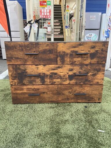 タンス チェスト ニトリ ステイン 6999 BR 幅98.7×奥行39×高さ68.5cm 衣類収納 洋服収納 参考価格19,990円自社配送時代引き可※現金、クレジット、スマホ決済対応※