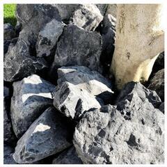 　　ロックガーデン　黒割栗石　庭石