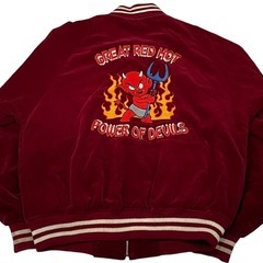 80s 別珍 ベロア スカジャン フル刺繍 古着 アメカジ