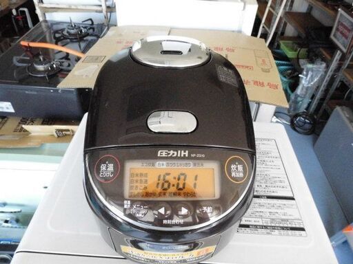 ■中古品 象印 圧力IH炊飯ジャー 5.5合 ダークブラウン NP-ZG10 2018年製