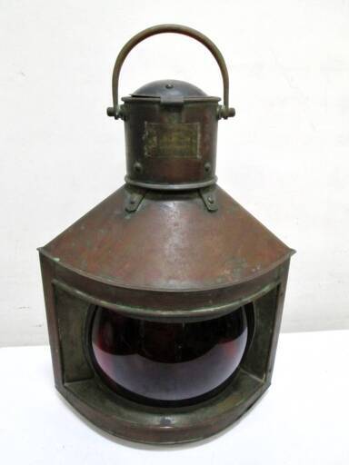 【　希少　】衣笠幸七製造　カンテラ　甲種けん燈　1902年(明治35年)製　船用石油灯　ヴィンテージ　アンティークレトロ　ランプ　ランタン