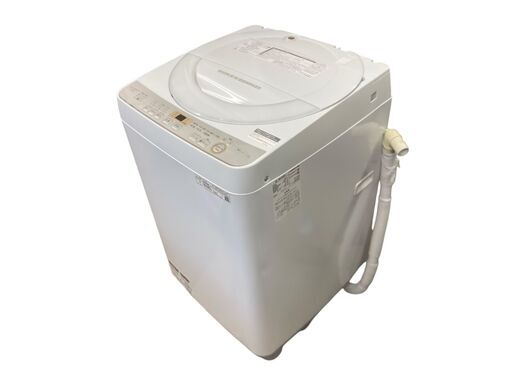 SHARP/シャープ 全自動電気洗濯機 6kg 2019年製 ES-GE6C-W 穴無し槽 基本引き取り限定 神奈川県横須賀市