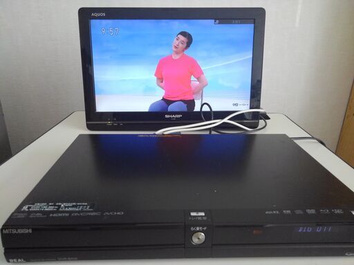 三菱リアル　DVR-B5W　２０１2年製　 W録画　動作品　純正リモコン付き